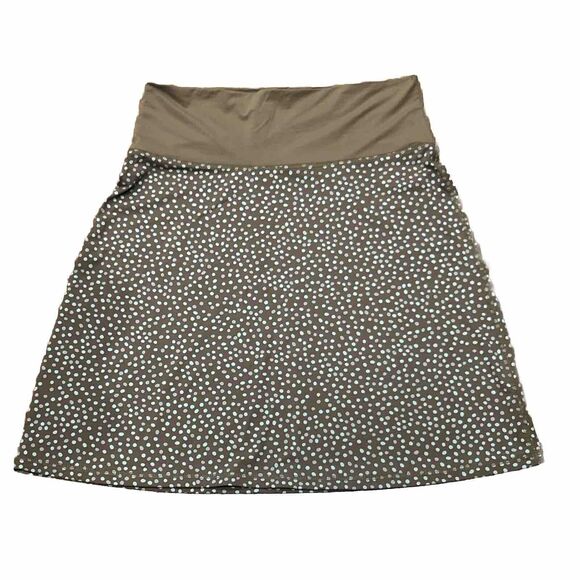 Carve Designs Skirt Womens Small Jersey Pull On Summer Stretch Polka Dot Brown - Picture 1 of 5